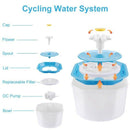 Cat Water Fountain, Flower Drinking Fountain 1.6L Pet Water Dispenser Super