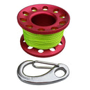 Alloy Scuba Diving Finger Reel Spool with Bolt Snap&10m Fiber Line red