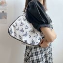 Stylish Butterfly Print Handbag Portable Travel Women Shoulder Bag Armpit Tote