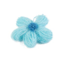 20pcs 4.5cm Handmade Crochet Flowers Appliques Craft Trim Accessories Blue
