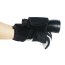 Hand Free Holder Glove for Scuba Dive Underwater Torch LED Flashlight Black