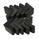 Rubber L Shaped Angle Iron Foot Pads Covers 10 Pcs Black R2K8