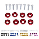 8 Sets M6x20mm Aluminium License Plate Frame Bumper Fender Bolt Screw Red