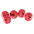 Aluminum Alloy Round Corner Metal Dot Dice Dies for D&D RPG MTG Red & Blue