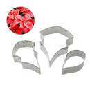 3pcs/set Poinsettia Sugarcraft Cutters Set Stainless Steel Cake Cutters