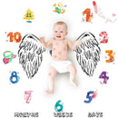 Baby Photography Props Newborn Fashion Cute Wing Digital Print Soft Blanket