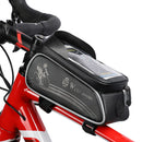 Bicycle Phone Bag Waterproof MTB Bike Front Tube Touch Screen Bag (Black)