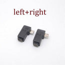 90 Degree Left &Right Angle Micro USB B Male to Female Plug Adapters charger *2