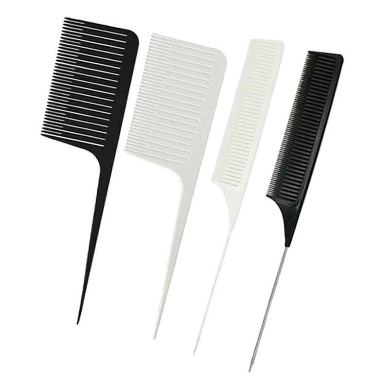 4 Pieces Barber Fine Salon Dyeing Hair Weave Highlighting Foiling Hair Comb