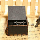 Retro Black Hand Cranked Music Box Party Xmas Gift Household Decor Ornament