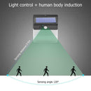 118LED Solar Motion Sensor Wall Light Outdoor Waterproof Garden Security Lamp