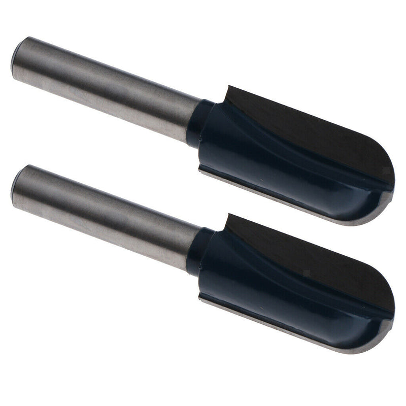 2Pcs 1/4 Shank Round Nose Cove Core Box Router Bit Cutter Woodworking Tool