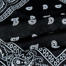 Set of 3 bandanas Paisley Man and Woman 57 x 57 cm Black + Red + navy blue