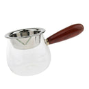 Stylish Glass Teapot Loose Tea Leaf Infuser Tea Pot 300ML with Wooden Handle