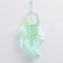Green Feathers Handmade Dreamcatcher Dream Catcher Net Wedding Decor