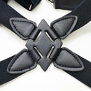 Womens Mens Clip-on Suspenders Elastic X-Back Adjustable Braces Wide Straps