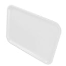 10 inch long rectangle shape serving tray made of plastic white