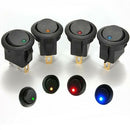 10pcs Car 12V Round Rocker Boat Yellow LED Light Toggle Switch SPST ON/OFF
