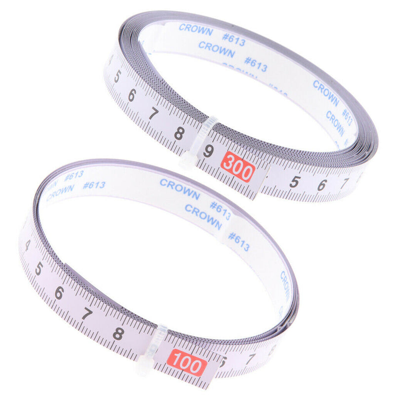 2 Pieces MiterTrack Tape Measure Metric Ruler Positive (0-100CM) /0-300CM)