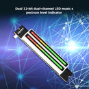 Dual 12 Level Indicator Module Light Speed Adjustable VU Audio Music Meter