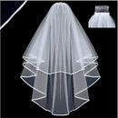 Elegant White Elegant Beauty Two Layers Short Net Tulle Bride  For Wedding Z