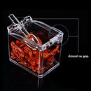 4Pcs/Set Transparent Seasoning Salt Sugar Storage Box Box Spice Kitchen V6Z1