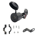 12-24V Motorcycle Handlebar 5V 2.1A Usb Charger Adapter With Switch+Harness