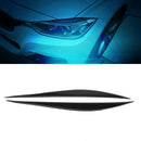 Carbon Fiber Headlight Eyelids Trim, Headlamp Eyebrow Cover Decoration Styl Y9D8