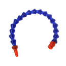 10Pcs Round Nozzle 1/4PT Flexible Oil Coolant Pipe Hose Blue Orange