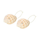Rhinestone Conch Dangle Ear Hoop Women Drop Earrings Beach Jewelry Gift A