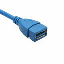 Male to Female USB 3.0 Extension Cable, Up &Down Angle - Blue (Pack of 2),  V3E9