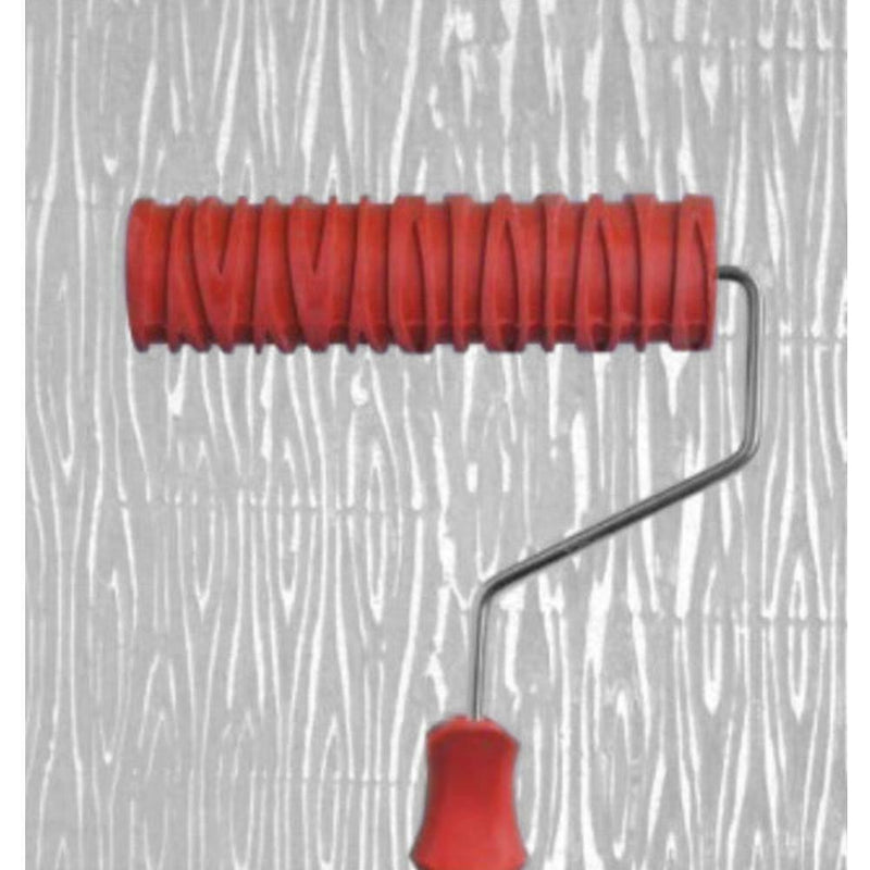 Creative 7inch Grain Pattern Paint Rubber Roller for Home Shop Wall Decor