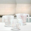 3pc Plastic Measuring Jug Set Large 4 Cup, 2 Cup and 1 Cup Capacity BPA Fre