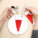 8 x Case Cover Santa Hat 15.5x6cm Cutlery Holder for Christmas F1P7