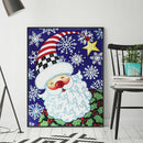 Partial Speical Shape Diamond Painting Snowflake Santa Wall Picture 30x40cm