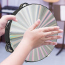 Musical Instruments 8 inch Wooden Tambourine with Colorful Reflective Drumehead