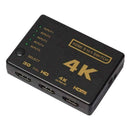 5 Ports HDMI 4K Switcher Selector Splitter Hub iR Remote For HDTV 3840p New