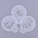 6pcs Coffee Flower Print Stencils Art Barista Cake Spray Mold Bakeware Template