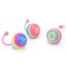 cat kitten dog pet colorful bell nylon ball playing toys gifts chew squeak tbTE