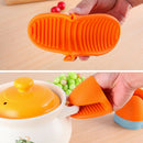 2 Pair Pot Holder Mini Oven Mitts Red Kitchen Gadgets for Microwave BBQ