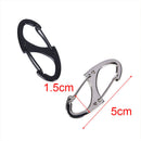 4Pcs Locking Carabiner Keychain 8Ring Quick Release Buckle Protable QuickdraS Gw