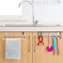 Automatic Folding Cupboard Rack with Hooks Kitchen Back Door Towel Drying H M2R3