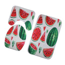 Toilet Seat Lid Cover Watermelon Fruit Design Soft Bathroom Mat Set