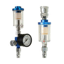 Oil Water Separator 1/4" mini Air Filter For Spray Guns Gauge w/ Paint K0L9