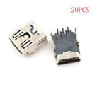20pcs Mini Micro USB Type B 5 Pin Female Socket Right Angle DIP Jack Connector Z