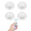 LED Under Cabinet Puck Lights Battery Operated Color Changing Closet Lamp