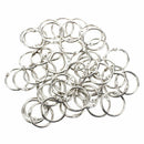 50 Pcs Staple Book Binder 30mm Outer Diameter Loose Leaf Ring Keychain A8M5