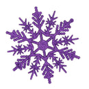 24pcs Snowflakes Xmas Tree Decor Plastic Glitter Snow Flake(Dark Purple)