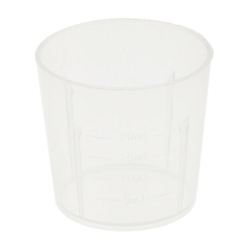 20pcs 20ml Plastic Mini Lab Cylinder Measuring Cup With Scale For Reptile