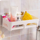 Kitchen Storage Holder Bathroom Shelf Rack Organizer Sucker Cup Wall Bask UUZ